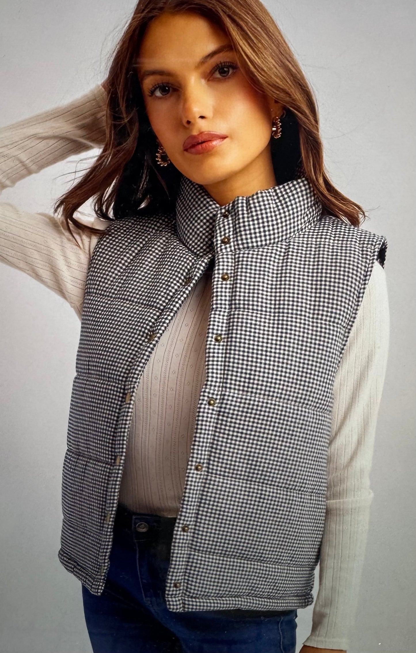 Gingham Garden Vest