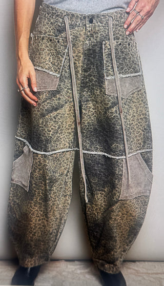 Tan Leopard POL Pants