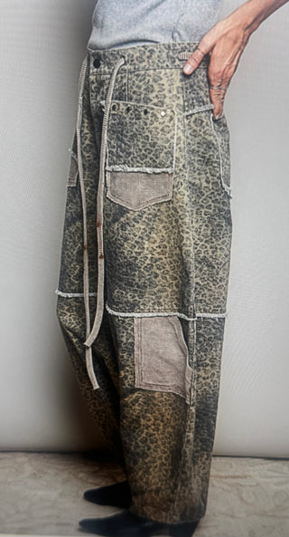 Tan Leopard POL Pants