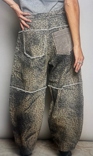 Tan Leopard POL Pants