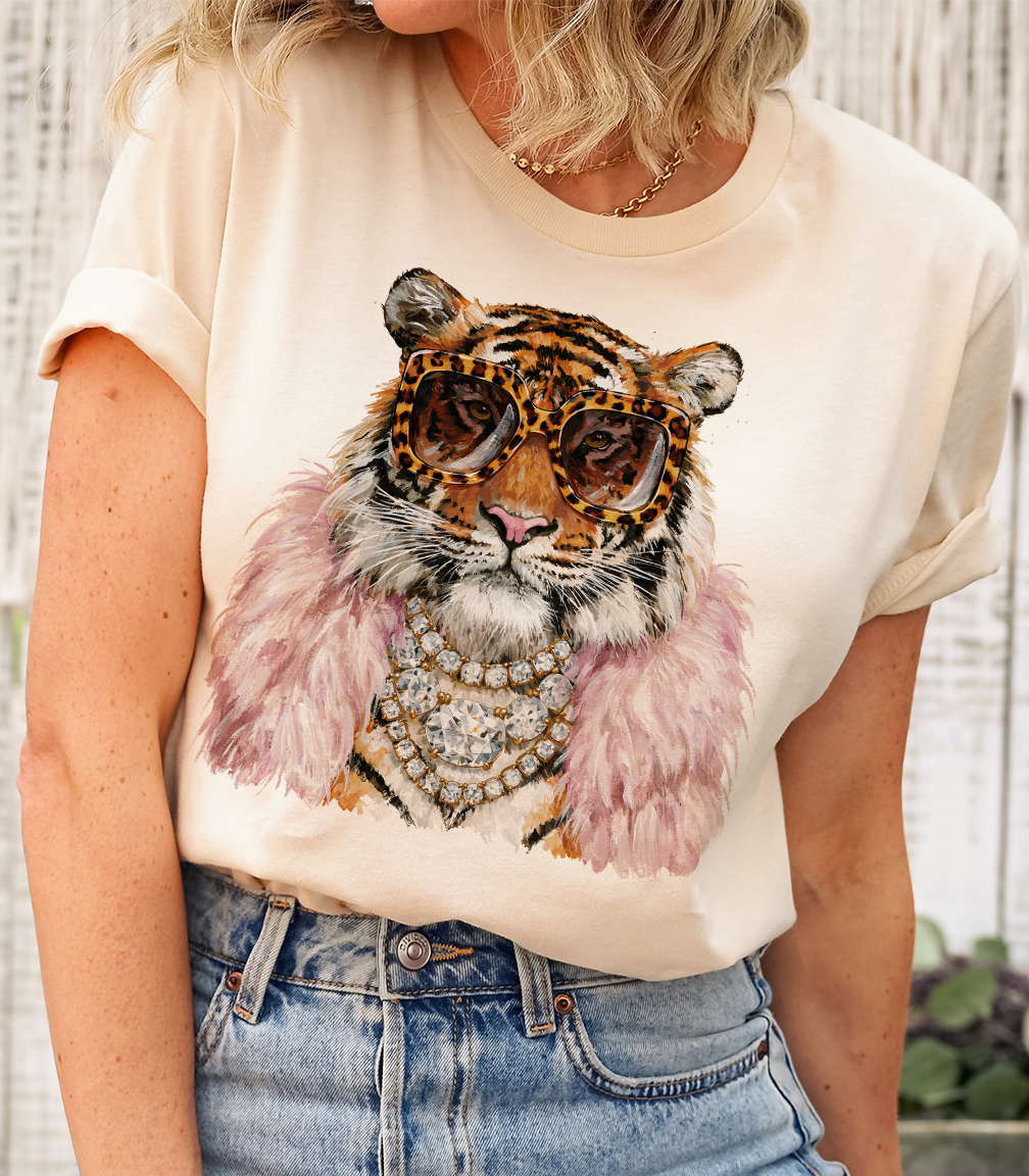 Fashion Tiger Pink Boa